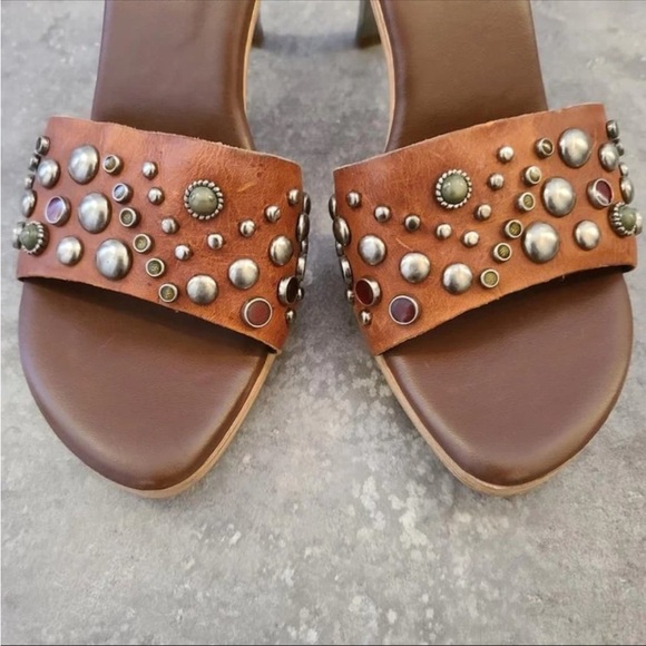 Vintage Mia shoes. Embellished leather heels . Size 8 - Picture 2 of 7